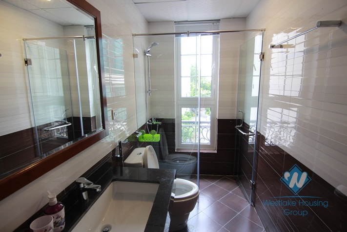 Two bedrooms with big balcony for rent at Truc Bach lake, Ba Dinh district, Ha Noi
